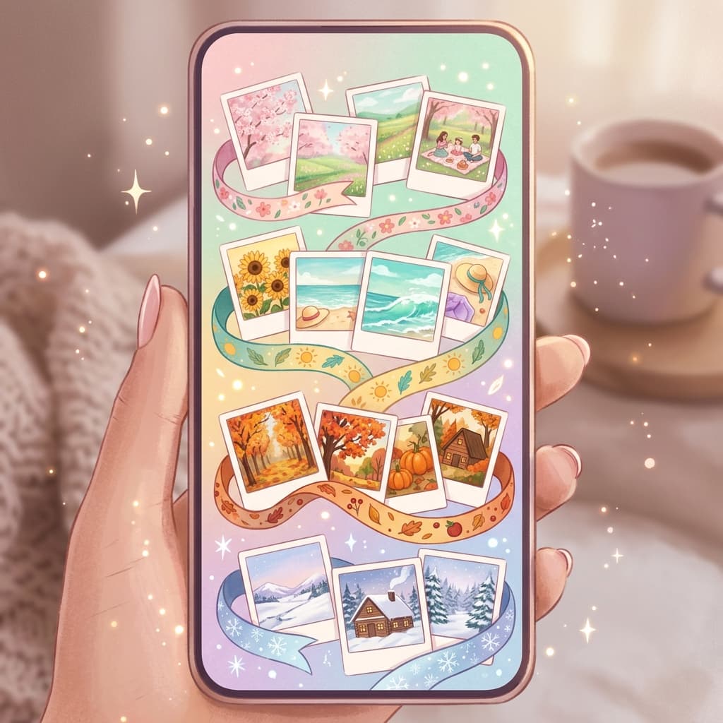 Poket Memory: Gulir Timeline Foto Anda — Simpan Setiap Momen